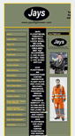 Mobile Screenshot of jaysflightwear.co.uk
